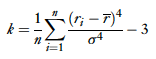 Kurtosis equation sparseness